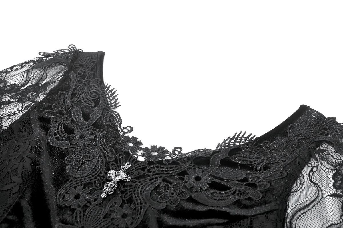 Chic Lace High Low Dress with Corset Back and Bell Sleeves - image 6
