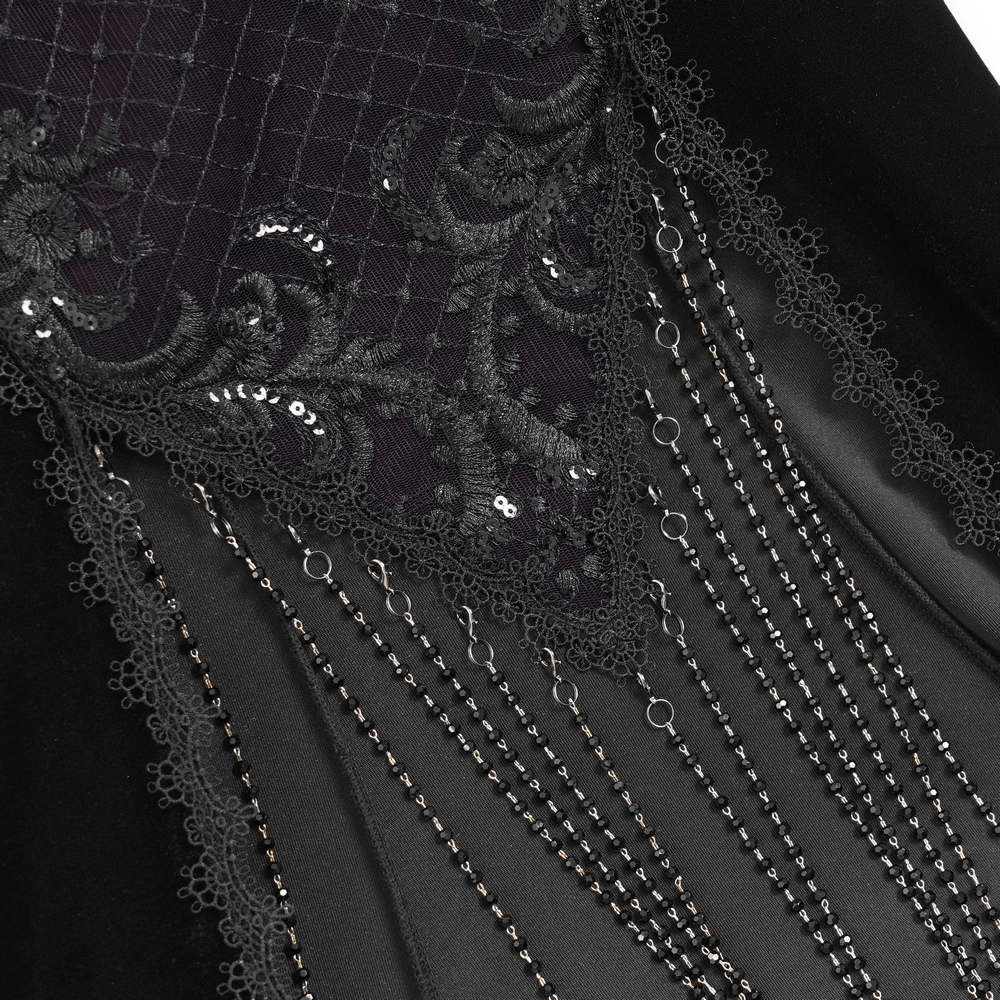 Chic Off-Shoulder Dress with Lace-Up Back and Fringes - image 10