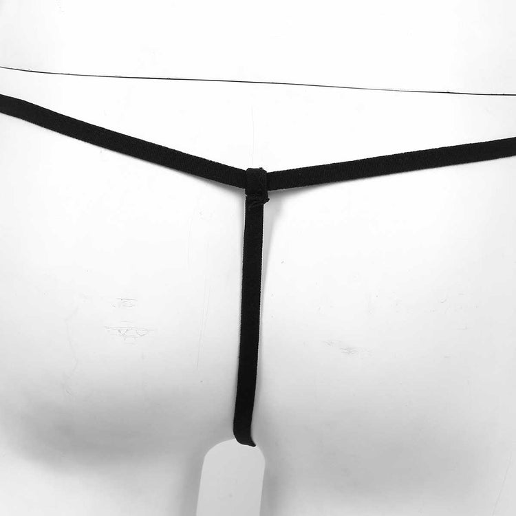 Cut Out Shoulders Keyhole Front Bodycon Mini Dress / Pole Dance Sexy Costume With G-String Briefs - image 15