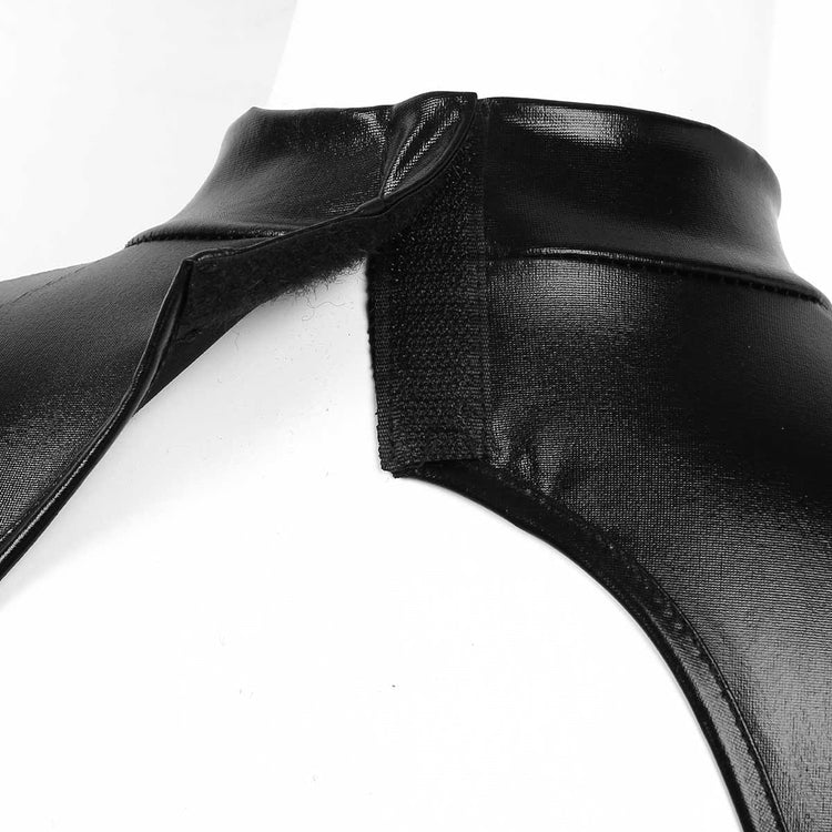 Cut Out Shoulders Keyhole Front Bodycon Mini Dress / Pole Dance Sexy Costume With G-String Briefs - image 13