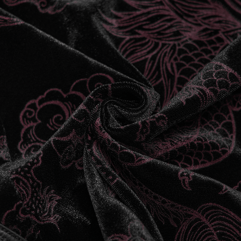 Cyber Chinese Dragon Mini Dress with Buckle Details - image 10