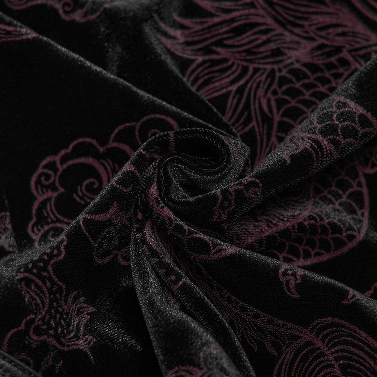 Cyber Chinese Dragon Mini Dress with Buckle Details - image 10