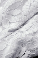 White Sleeveless Pleated Lace Women's Gothic Slip Dress Wedding Dress - Product - 19