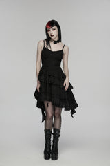 Black Embroidered loral Embroidered Asymmetric Women's Gothic Jsk Dress raduation Dress - Product - 5