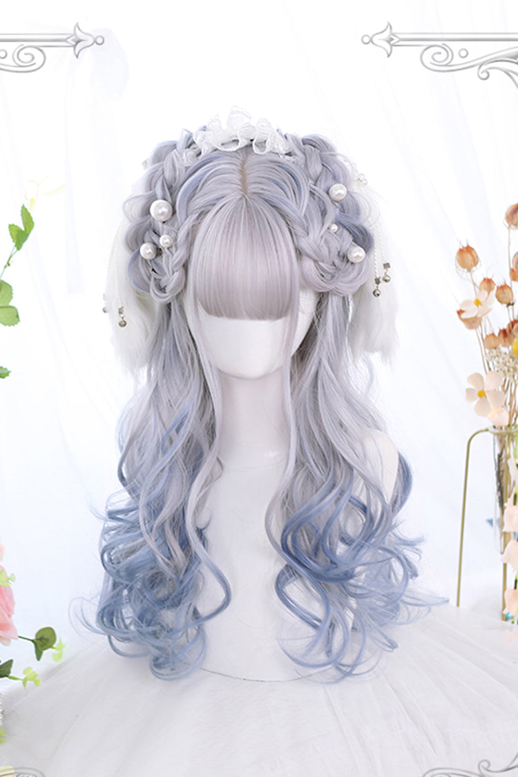 Multi-Color Bleaching And Dyeing Long Big Wave Sweet Lolita Wigs - Multi-Color - 1