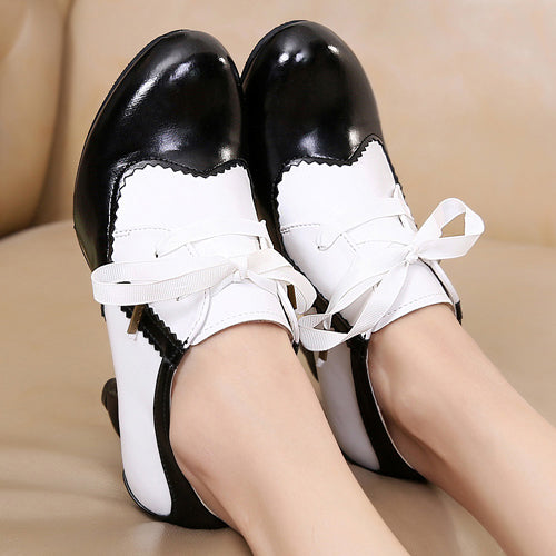 Table Leg Shaped Heel Silk Ribbon Retro Classic Lolita Shoes - Black - 5