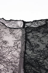 Pink/Black Gothic Lace Stitching Simple Sexy Style Thin See Through Horn Long Sleeved Women's T-Shirt - Product - 5