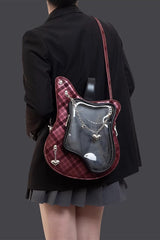 Guitar Heart Printed Chain-Decorated Sweet Lolita Itabag 3 Colors - Product - 2