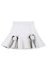 White [Star Gate] Palace Style Ruffle Bowknot Gothic Lolita Fishtail Skirt 2 Versions - Product - 6