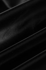 Black High Collar Long Sleeves Imitation Shark Skin Stitching Men's Gothic T-Shirt - Product - 7