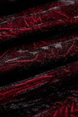 Black/Red Long Sleeves Ruffle Lace-Up Men's Gothic Blouse - Product - 7