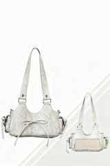 Y2K Bow Snake Print Sweet Lolita Hobo Crossbody & Shoulder Ita Bag 3 Colors - Product - 8