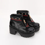 Navy Style Cross Decoration High Heel Sweet Lolita Boots - Product - 6