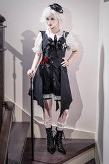 Black [Night Rose] Sleeveless Ouji Prince Handsome Lolita Vest - Product - 6