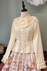 [Fox Band] Long Sleeves Ruffle Lace Sweet Lolita Blouse 3 Colors - Product - 3
