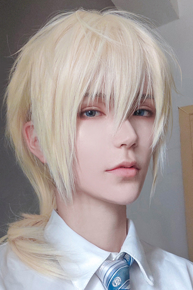 Fluffy Light Golden Ponytail Ouji Wig - Product - 3