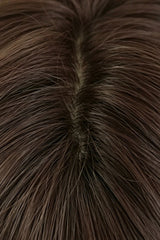 Light-Root Chestnut Brown Ombre Natural Fluffy Long Big Wavy Sweet Lolita Wig with Air Bangs - Product - 4