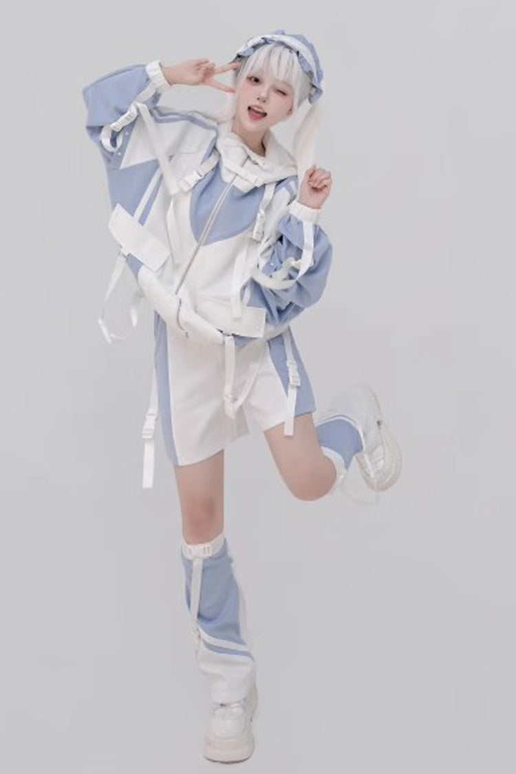 [Wing Light Machinery] Long Sleeves Print Jirai Kei Cool Coat 4 Colors - Product - 14