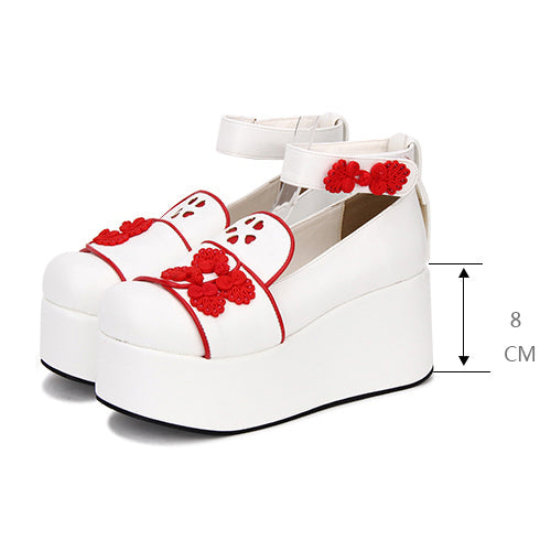 Chinese Embroidery Decoration Thick Base Classic Lolita Shoes - Product - 5