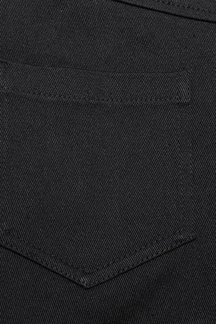 Black Patent Leather Stitching Women's Punk Pants - Product - 8