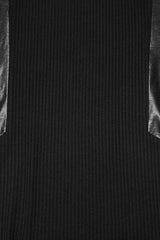 Black Round Collar Long Sleeves Spliced Eyelet Men's Punk T-Shirt - Product - 8