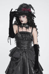 Black Lace Women's Gothic Floral Tassels Neckwear - Product - 7