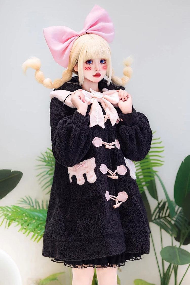 Unicorn Long Sleeves Bowknot Sweet Lolita Long Coat 2 Colors - Product - 3