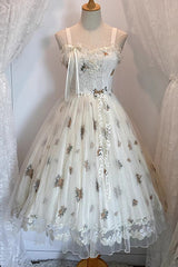 Apricot [Chloris] Printed Embroidered Lace Sweet Lolita Jsk Dress - Product - 8
