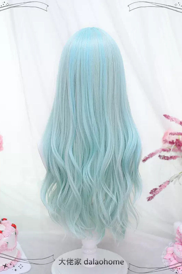 Light Blue Secondary Wave Sweet Lolita Long Wigs - Product - 4