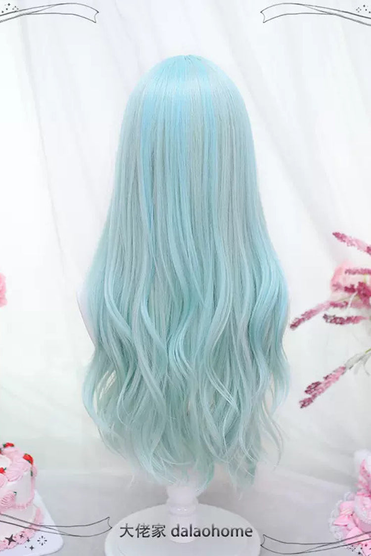 Light Blue Secondary Wave Sweet Lolita Long Wigs - Product - 4