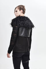 Black Lace-Up Mens Steampunk Vest - Product - 4