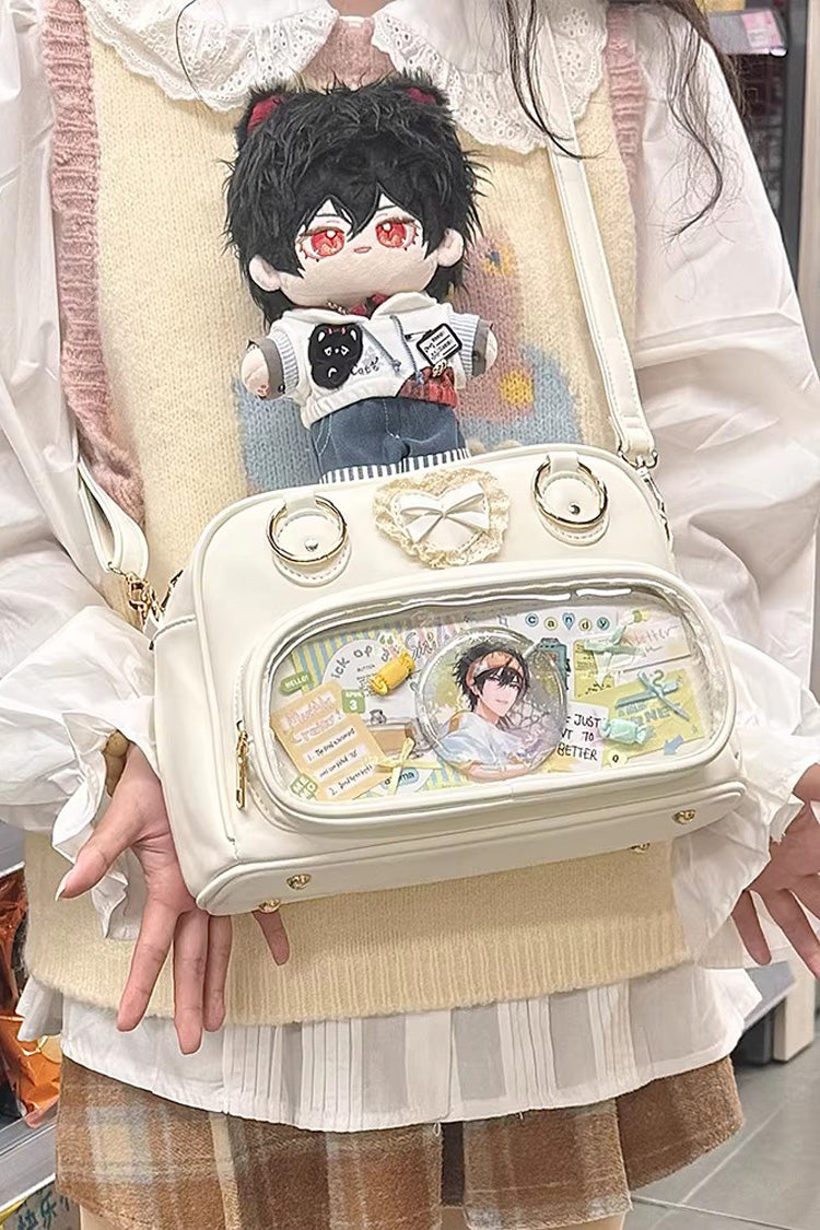 Sweet Anime-style Transparent Bow Japanese Lolita Itabag 5 Colors - White - 2