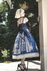 Dusk Best Egyptian Style Print Ruffle Gothic Lolita Dress 3 Colors - Product - 4