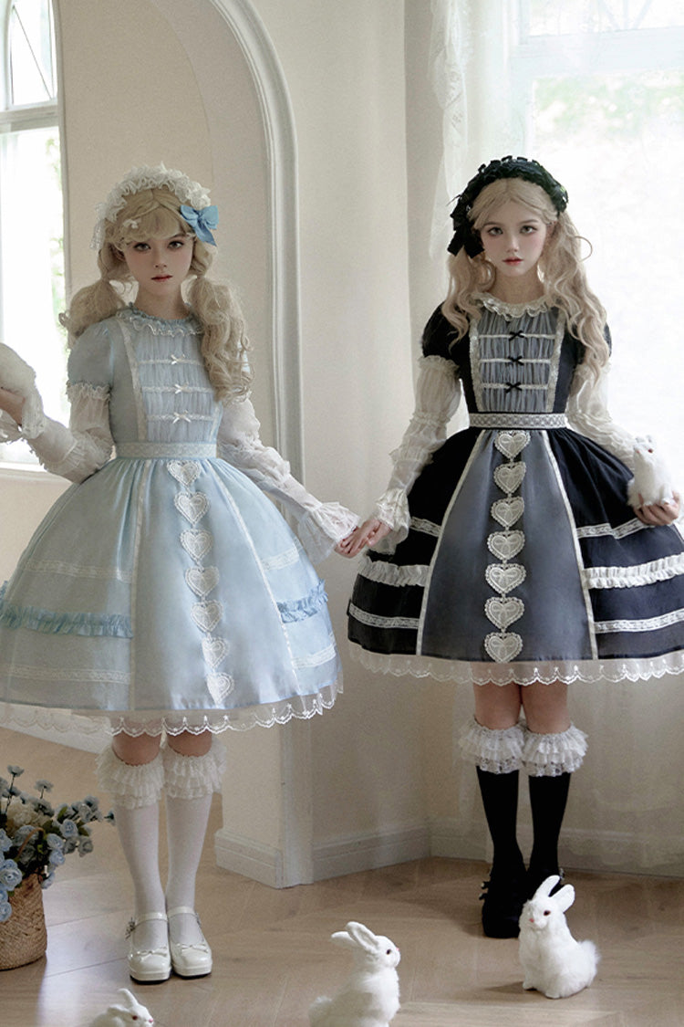 Wish Heart Short Sleeves Cardigan Bowknot Sweet Princess Lolita Jsk Dress 2 Colors - Product - 2
