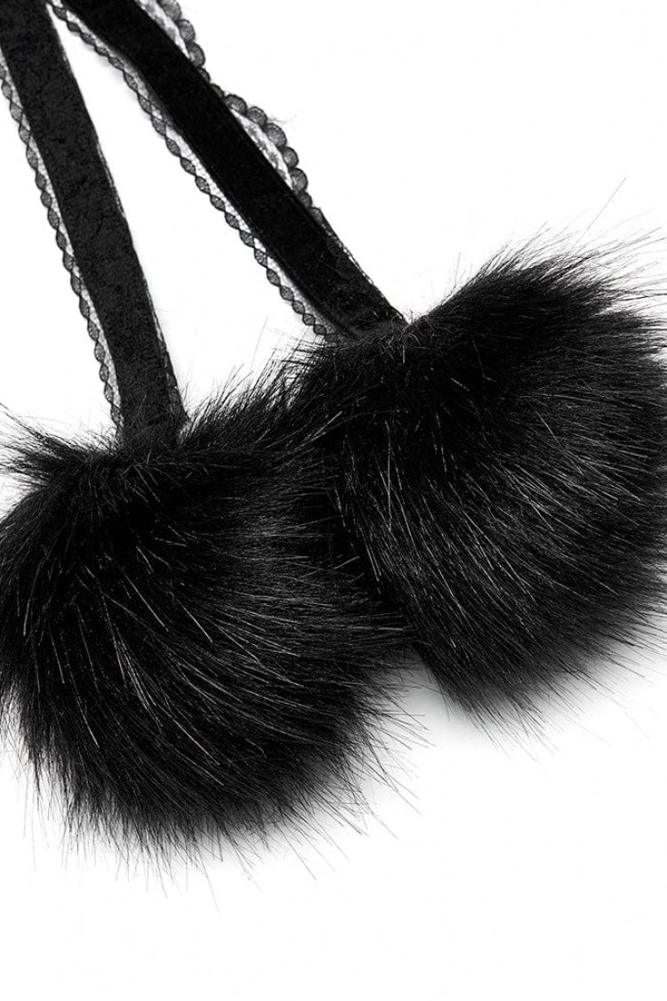 Faux Fur Hooded Warm Womens Gothic Elegant Cloak 2 Colors - Product - 8