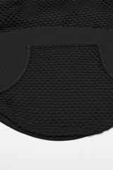 Black Long Sleeves Hollow Mesh Stitching Hooded Womens Steampunk Blouse - Product - 7