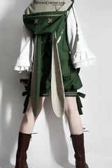 Green [Rabbit Feather] Sweet Prince Handsome Ouji Lolita Vest - Product - 9