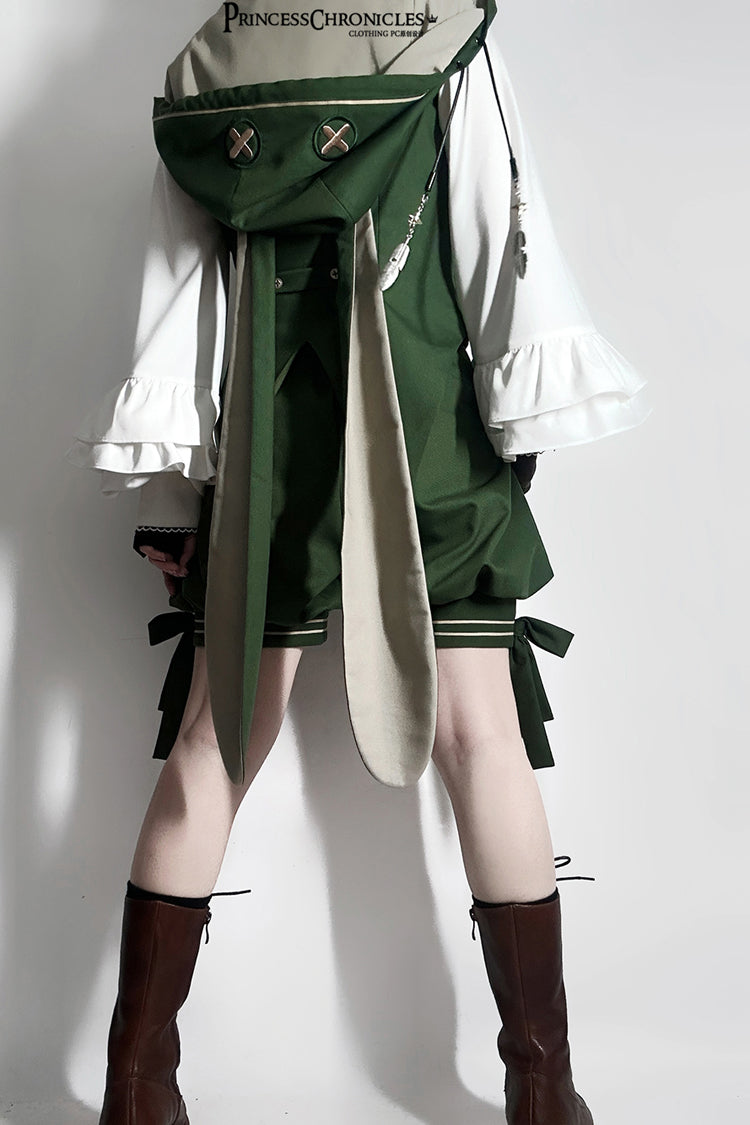 Green [Rabbit Feather] Sweet Prince Handsome Ouji Lolita Vest - Product - 9
