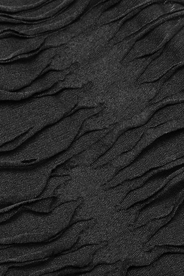 ブラック 長袖 Metal D-バックル ダメージ加工 メンズ スチームパンク T-シャツ 商品画像