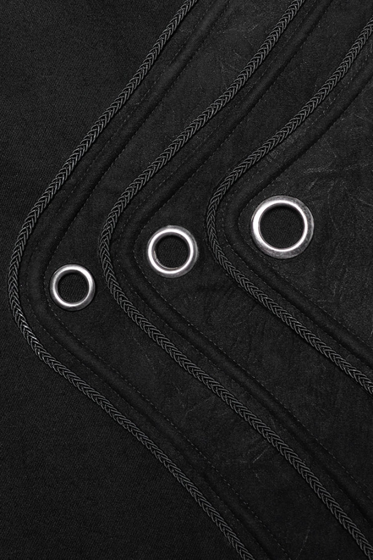 Black Men's Gothic Ring Skull Pants - Product - 6