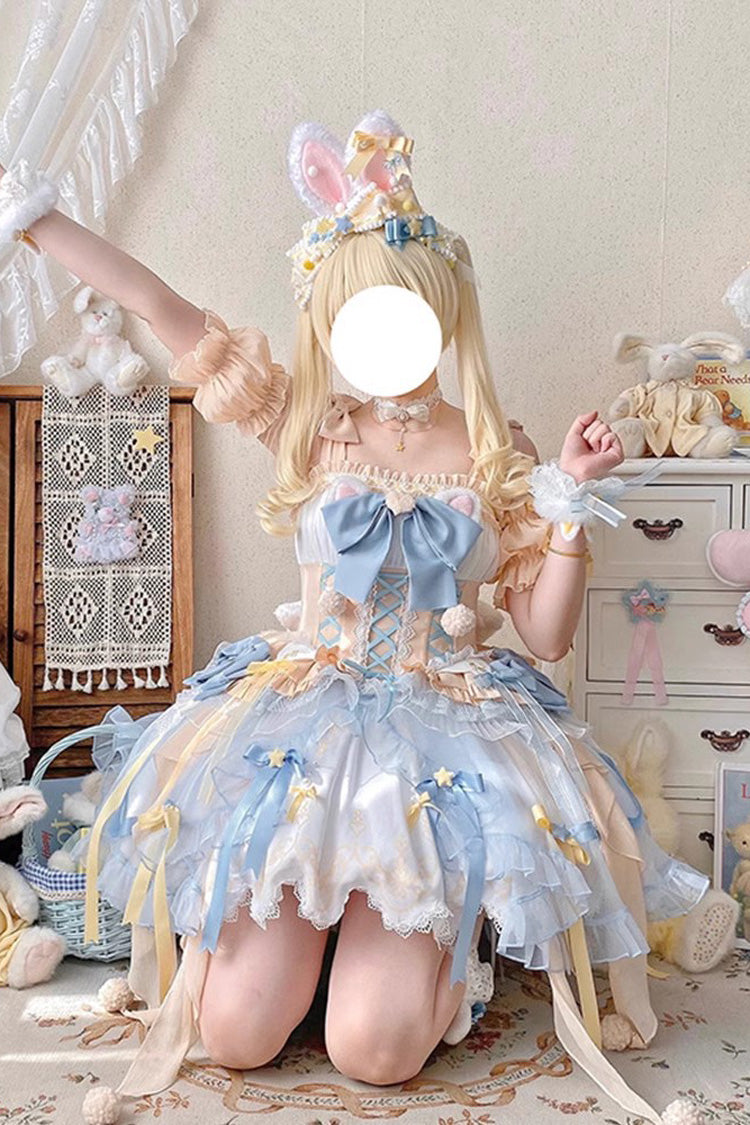 Blue Hanayome Bowknot Sweet Princess Lolita Dress - Product - 2