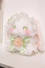 White/Green Lop-Eared Rabbit Doll Bowknot Lace Sweet Lolita Bag - Product - 3