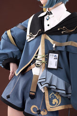 Blue/Black Choir Super Luxury Print Ouji Fashion Lolita Set - Product - 5