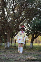 Yellow [Mushroom House] Long Sleeves Embroidery Bowknot Sweet Lolita Coat - Product - 9