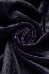 Black/Purple Long Sleeves Gradient Women's Gothic Dress - Product - 8
