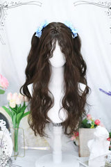Brown Everyday Sheep Curl Fluffy Sweet Lolita Long Wigs - Brown - 1
