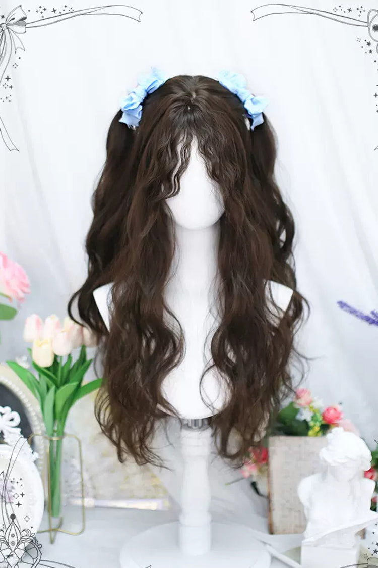 Brown Everyday Sheep Curl Fluffy Sweet Lolita Long Wigs - Brown - 1