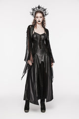 Black Off Shoulder Lace Lace-Up Slim Irregular Women's Gothic Jsk Wedding Dress - Product - 11