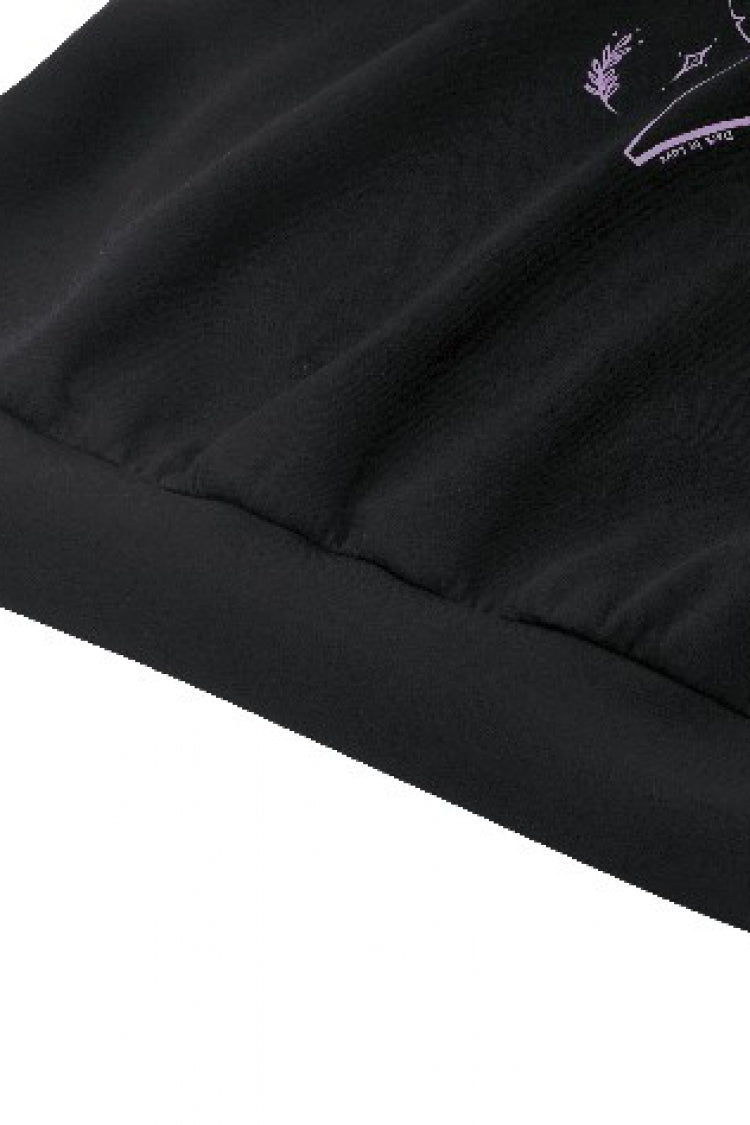 Black/White Point Peter Pan Collar Collar Long Sleeves Women's Gothic Vintage College Sweatshirt - Product - 25
