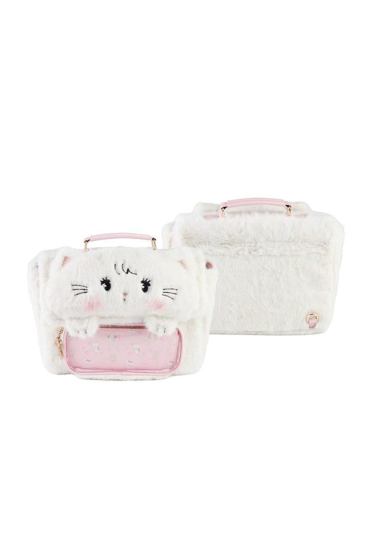Sweet Cute Bowknot Japanese Bunny And Cat Plush Lolita Ita Bag 2 Colors - Product - 6